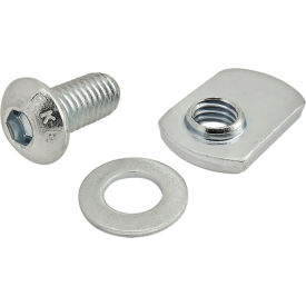 80/20® M8 x 16.00mm Button Head Socket Cap Screw with Washer with Slide-In Economy T-Nut Zinc 3830
