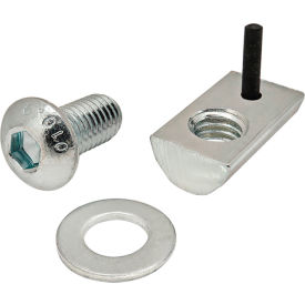 80/20® M8 x 16.00mm Button Head Socket Cap Screw with Washer and Roll-In T-Nut Zinc 3832