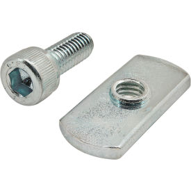 80/20® M6 x 16.00mm Socket Head Cap Screw with Slide-In Economy T-Nut Centered Thread Zinc 3835