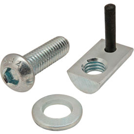 80/20® M6 x 20.00mm Button Head Socket Cap Screw with Washer and Roll-In T-Nut Zinc 3850