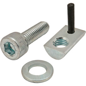 80/20® M6 x 20.00mm Socket Head Cap Screw with Washer and Roll-In T-Nut with Flex Handle Zinc 3855