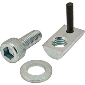 80/20® M6 x 16.00mm Socket Head Cap Screw with Washer and Roll-In T-Nut with Flex Handle Zinc 3856