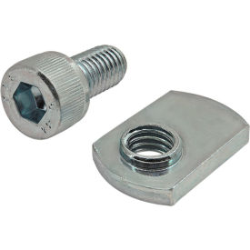 80/20® M8 x 16.00mm Socket Head Cap Screw and Slide-In Economy T-Nut Offset Thread 3864