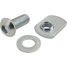 80/20® M8 x 20.00mm Button Head Socket Cap Screw with Washer and Slide-In Economy T-Nut 3870