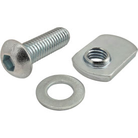 80/20® M8 x 25.00mm Bright Button Head Socket Cap Screw with Washer and T-Nut 3877