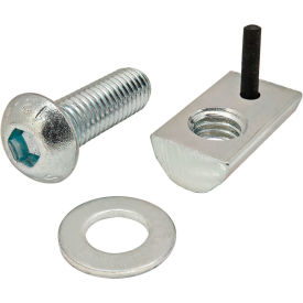 80/20® Bolt Assembly M8 x 25mm BHSCS w/Washer & Roll-In T-Nut w/Flex Handle Bright Zinc 3886