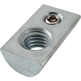 80/20® 40 Series M8 x 1.25 Drop In T-Nut w/ Set Screw Zinc Finish Bright 40-1988