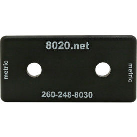 80/20® 40 Series Lite End Cap w/ Push-Ins Matte Finish Black 40-2045