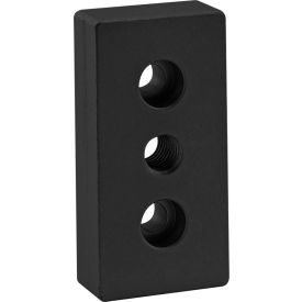 80/20® 40 Series 40mm x 80mm Base Plate w/ M12 Tap Center Black Black 40-2135-BLACK