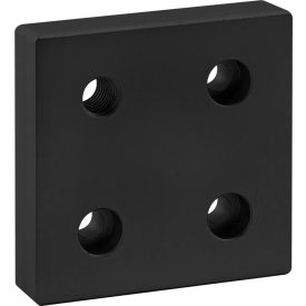 80/20® 40 Series 4 Hole Offset Tap Base Plate Black Anodize 40-2141-BLACK