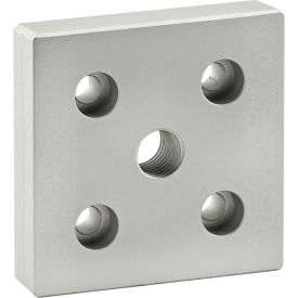80/20® 40 Series 5 Hole Offset Tap Base Plate w/ M16 Corner Tap 40-2145
