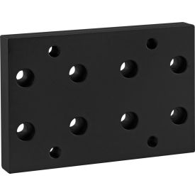 80/20® 40 Series Heavy-Duty Flange Mount Caster Base Plate Black Anodize 40-2147-BLACK