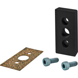 80/20® 40 Series 3-Hole Pressure Manifold Feed Plate Black Anodize 40-2150-BLACK