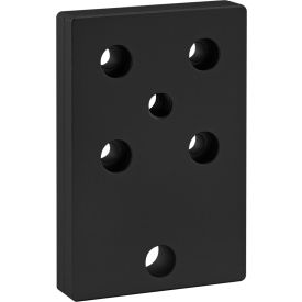 80/20® 40 Series 6 Hole - Leveling Anchoring Base Plate with M12 Tap 40-2180-BLACK