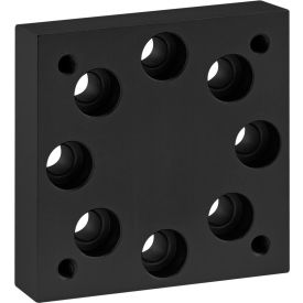 80/20® 40 Series Leveling Caster Base Plate For 65-2714 Black 40-2407-BLACK