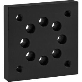 80/20® 40 Series Leveling Caster Base Plate For 40-2716 & 40-2717 Black 40-2409-BLACK