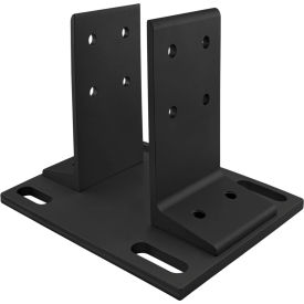 80/20® 40 Series Floor Mount Base Plate Black 40-2410-BLACK