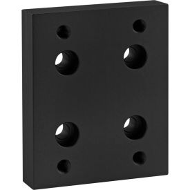 80/20® 40 Series Flange Mount Caster Base Plate Square Pattern Hole Black 40-2420-BLACK