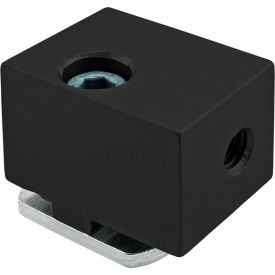 80/20® 40 Series Aluminum Panel Mount Block Black 40-2425-BLACK