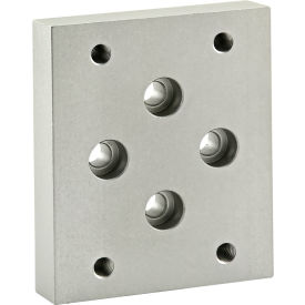 80/20® 40 Series Flange Mount Caster Base Plate Diamond Pattern Hole Clear 40-2426
