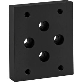 80/20® 40 Series Flange Mount Caster Base Plate Diamond Pattern Hole Black 40-2426-BLACK