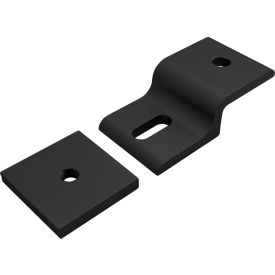 80/20® 40 Series Single Arm Narrow Mesh Retainer with Narrow Backing Plate Black 40-2436-BLACK