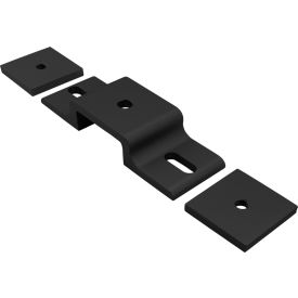 80/20® 40 Series Double Arm Narrow Mesh Retainer with Narrow Backing Plate Black 40-2518-BLACK
