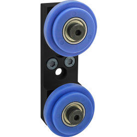 80/20® 40 Series Dual Roller Wheel Bracket Assembly w/ 40-2280 Wheels Black 40-2755-BLACK