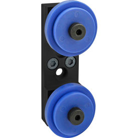 80/20® 40 Series Dual Roller Wheel Bracket Assembly w/ 40-2290 Wheels Black 40-2756-BLACK