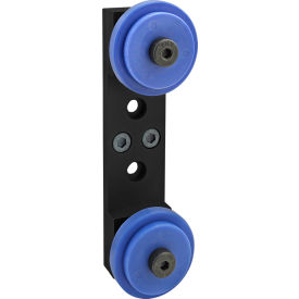 80/20® 40 Series Dual Roller Wheel Bracket Assembly w/40-2290 Wheels Black 40-2759-BLACK
