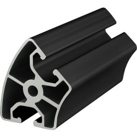 80/20® 40 Series T-Slotted Extrusion Profile With 45 Degree Radius 3M Extension Black 40-4094-BLACK-3M