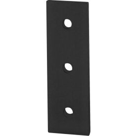 80/20® 40 Series Aluminum Straight Flat Plate with 3 Hole Black 40-4306-BLACK