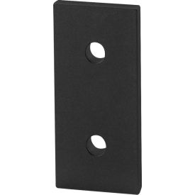 80/20® 40 Series Aluminum Straight Flat Plate with 2 Hole Black 40-4307-BLACK