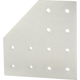 80/20® 40 Series 90 Degree Angled Flat Plate with 12 Hole Clear 40-4328