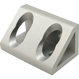 80/20® 40 Series 4 Hole Wide Inside Gusset Corner Bracket Clear 40-4334