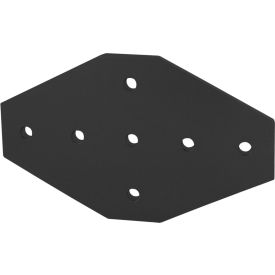 80/20® 40 Series 7 Hole Cross Joining Plate Black 40-4335-BLACK