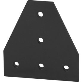 80/20® 40 Series 5 Hole Tee Joining Plate 4-3/4''L Black 40-4340-BLACK