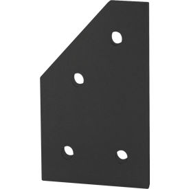 80/20® 40 Series 4 Hole 45 Degree Angle Joining Plate Black 40-4346-BLACK