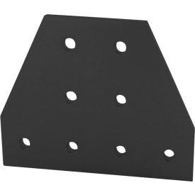 80/20® 40 Series 8 Hole Tee Flat Plate 4-3/4''L Black 40-4355-BLACK