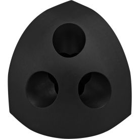 80/20® 40 Series 3 Way Rounded Corner Connector Black 40-4443-BLACK