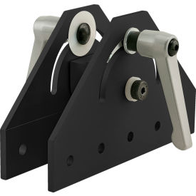 80/20® 40 Series 180 Degree Double Pivot Bracket Assembly with L Handles Black 40-4453-BLACK