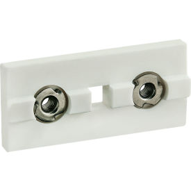 80/20® 40 Series Single-Keyed High Cycle Linear Bearing Pad with Brake Hole White 40-6595