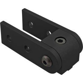 80/20® 10 Series 0° Right Angle Structural Pivot Assembly w/ Dual Straight Arms Black 4004-BLACK