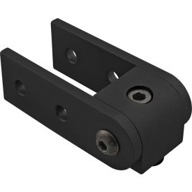 80/20® 10 S 90° Right Angle Structural Pivot Assembly w/ Dual Straight Arms Black 4005-BLACK