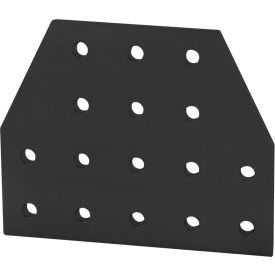 80/20® 10 Series 16 Hole Tee Flat Plate Black 4022-BLACK