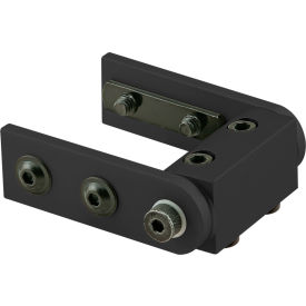 80/20® 10 Series Right Angle Universal Dynamic Pivot Assembly with Dual Straight Arms Black 4030-BLACK