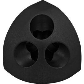 80/20® 10 Series 3 Way Rounded Corner Connector Black 4041-BLACK