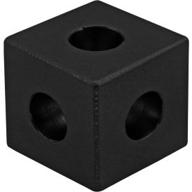 80/20® 10 Series 3 Way Squared Corner Connector Black 4042-BLACK