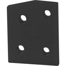 80/20® 10 15 Series Degree Angled Flat Plate with 4 Hole Black 4110-BLACK
