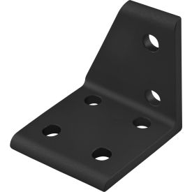 80/20® 10 Series 6 Hole Right Inside Corner Bracket Black 4121-BLACK